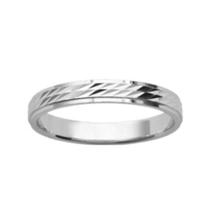 Bague argent facettée 3.5 mm