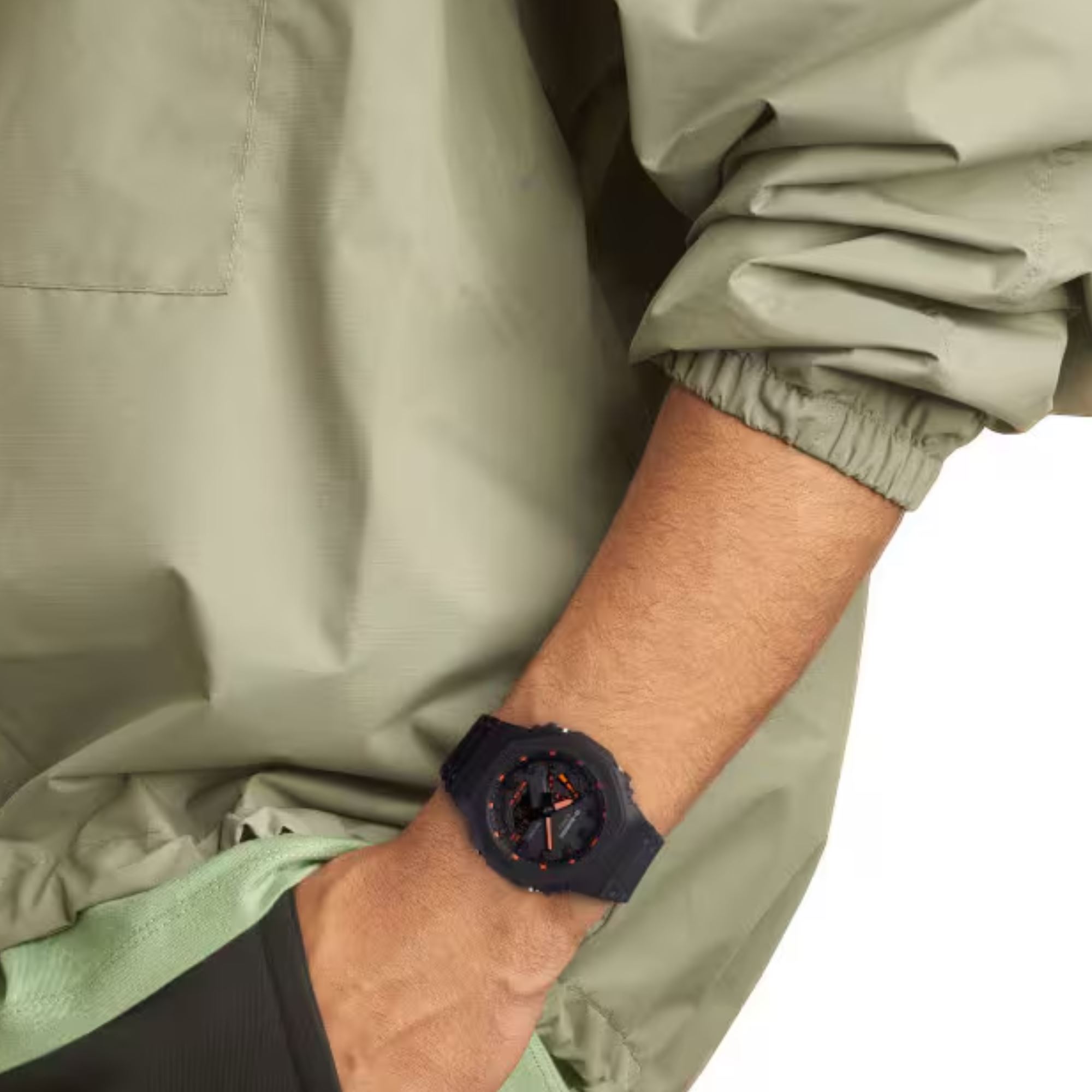 Montre G-Shock, résine et Carbone Ø 48.5 mm, noire et orange