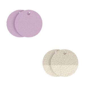 Simili cuir pour boucles d'oreilles 20 mm, Magnolia/ Blanc nacré - Les Georgettes