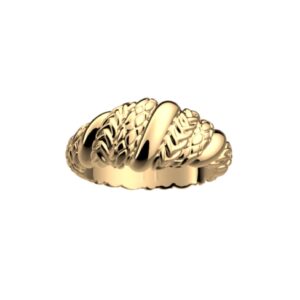 Bague dorée Icône anneau torsade - Les Georgettes