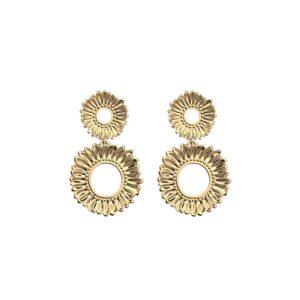Boucles d'oreilles pendantes Adele, métal doré - Les Georgettes