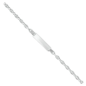 Gourmette bébé argent, maille Grain de café
