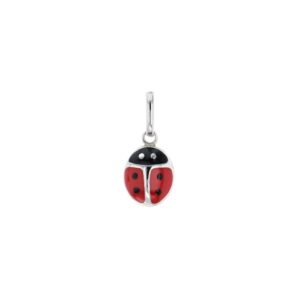 Pendentif argent enfant, Coccinelle 10 x 8 mm