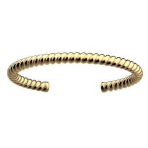 Bracelet jonc cordage, métal doré - Les Georgettes