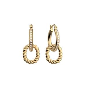 Boucles d'oreilles Icone précieuse, métal doré - Les Georgettes