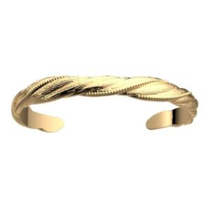 Bracelet jonc drape, métal doré - Les Georgettes