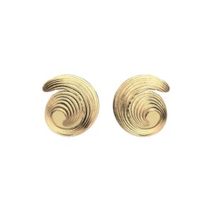 Boucles d'oreilles Rive droite, métal doré - Les Georgettes