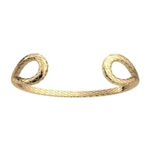 Bracelet jonc Danaé, métal doré - Les Georgettes