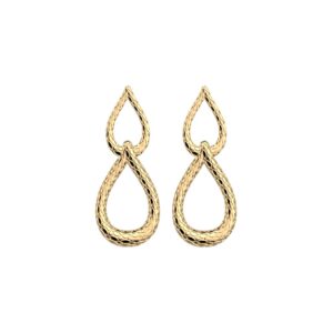 Boucles d'oreilles Danaé, métal doré - Les Georgettes