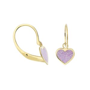 Boucles d'oreilles brisure coeur paillettes