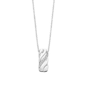 Collier argent et zirconiums, Naiomy