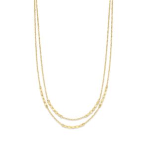 Collier argent doré, double rang, Naiomy