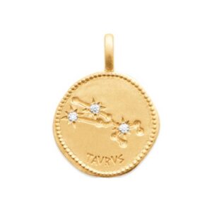 Pendentif Plaqué Or, Constellation Taureau, Anamila