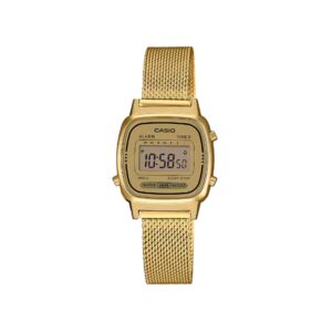 Montre Vintage Dorée 24 mm, bracelet milanais, Casio