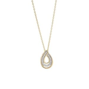 Collier Or jaune 750/000, diamants 0.084 ct