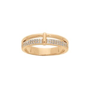 Bague Plaqué Or, Style Alliance, Zirconiums