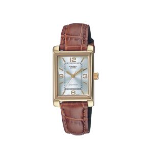 Montre femme rectangulaire acier doré 21 mm, Casio