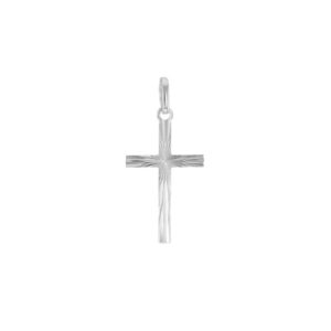 Pendentif Argent, Croix diamantée, 25 x 15 mm