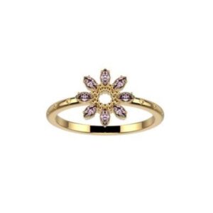 Bague Blossom doré, taille 60 - Les Cadettes