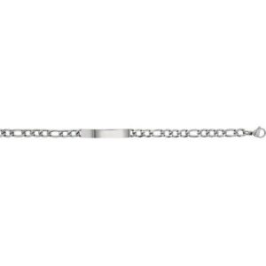 Gourmette homme acier, maille alternée 1/3, 6 mm, Harvey Stone