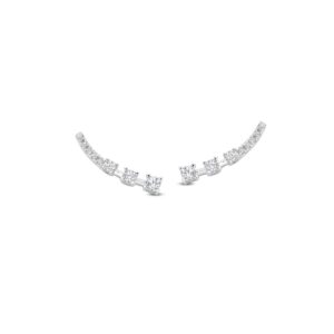 Boucles d'oreilles Argent et zirconiums, Naiomy