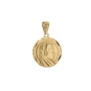Médaillle or jaune Ø 15 mm, Vierge Marie