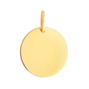Médaille or jaune 750/000, Ø 14 mm à personnaliser