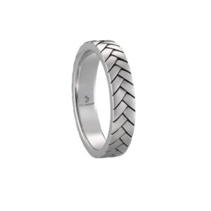 Bague argent tressée brossée, Jourdan