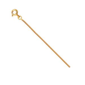 Chaine Or jaune 750/000, maille gourmette 1,1 mm, 45 cm