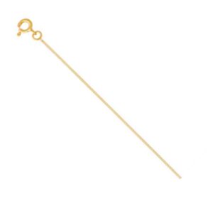 Chaine Or jaune, maille gourmette 0,8 mm, 45 cm