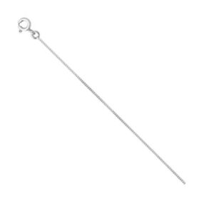 Chaine Or blanc, gourmette 0,8 mm, 45 cm