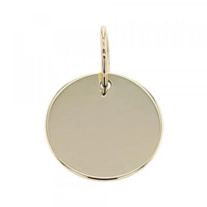 Pendentif à graver Ø 10 mm, Or jaune