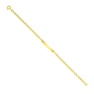 Gourmette bébé Or Jaune, Maille Marine