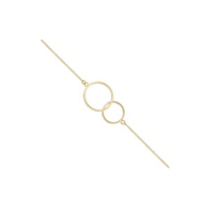 Bracelet double cercle or jaune