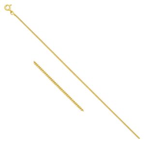 Chaine Plaqué or, maille gourmette 1.35 mm, 40 cm