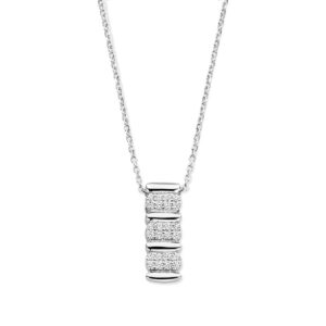 Collier argent et pavages zirconiums, Naiomy