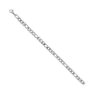 Bracelet homme acier, maille alternée 1/3, 6 mm, Harvey Stone