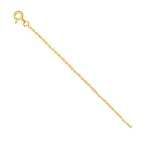 Chaine or jaune, maille forçat Ø 1,4 mm, 45 cm