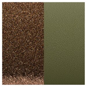Cuir Bronze Paillettes/Vert de gris pour bracelet 8 mm