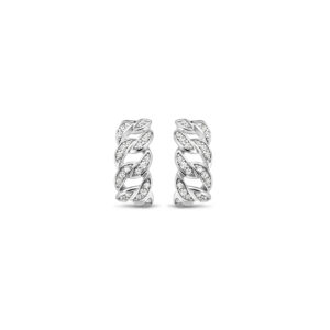 Demi créoles Argent, zirconiums, Naiomy