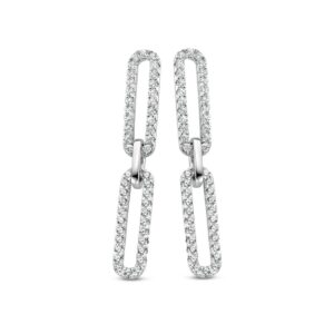 Boucles d'oreilles Argent et Zirconiums, Naiomy