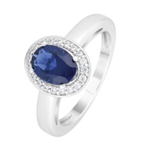 Bague Marguerite, argent et zirconiums