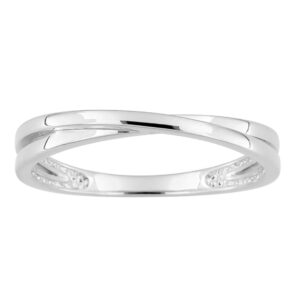Bague argent "double anneaux entrelacés"