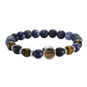 Bracelet homme "SELWIN", Dodalite et Oeil de Tigre, Jourdan
