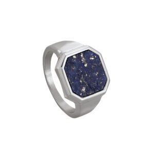 Chevalière homme "LAGON", lapis Lazuli, Jourdan