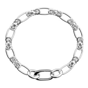 Bracelet noeuds Rock argenté - Les Cadettes