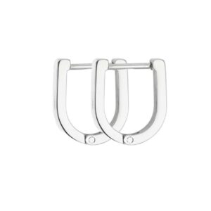 Boucles d'Oreilles Créoles Forme "U" 14 x 3 mm, harvey stone