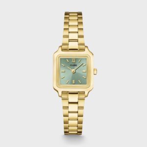 Gracieuse Mini Watch Steel, Sage Green, Gold Colour