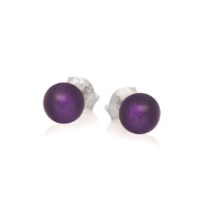Boucles d'oreilles Argent, Perle en améthyste Ø 6 mm