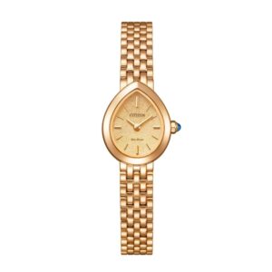 Montre femme, acier rose gold, solaire, Goutte 24 x 20 mm, Citizen